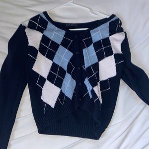 brandy melville argyle sweater